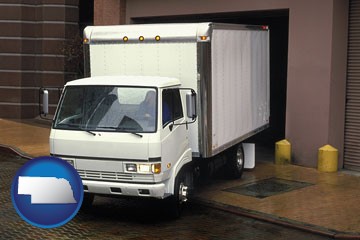 a local delivery truck - with Nebraska icon